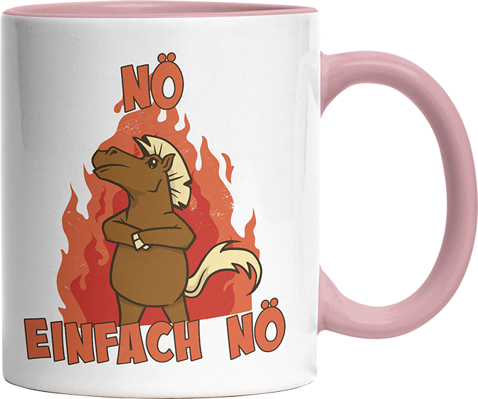 Nö Einfach Nö Pferd Witzige Altrosa Tasse kaufen Geschenk