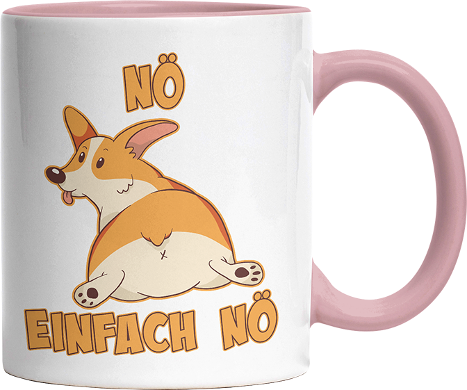 Nö Einfach Nö Corgi zeigt Hintern Witzige Altrosa Tasse kaufen Geschenk