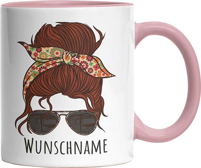 Momlife Personalisierbar Name Witzige Altrosa Tasse kaufen Geschenk