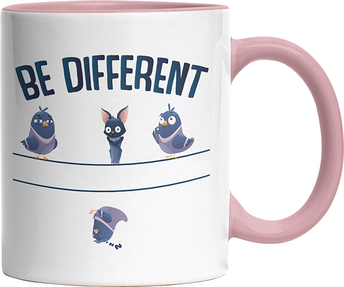 Be different Bat Witzige Altrosa Tasse kaufen Geschenk