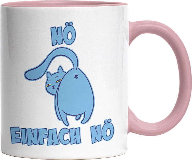 Nö Einfach Nö Katze zeigt Hintern 2 Witzige Altrosa Tasse kaufen Geschenk