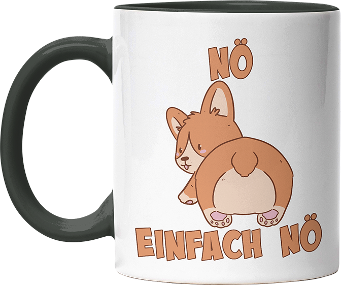 Nö Einfach Nö Corgi Witzige Black Tasse kaufen Geschenk