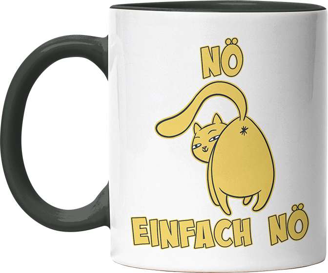 Nö Einfach Nö Katze zeigt Hintern 1 Witzige Black Tasse kaufen Geschenk