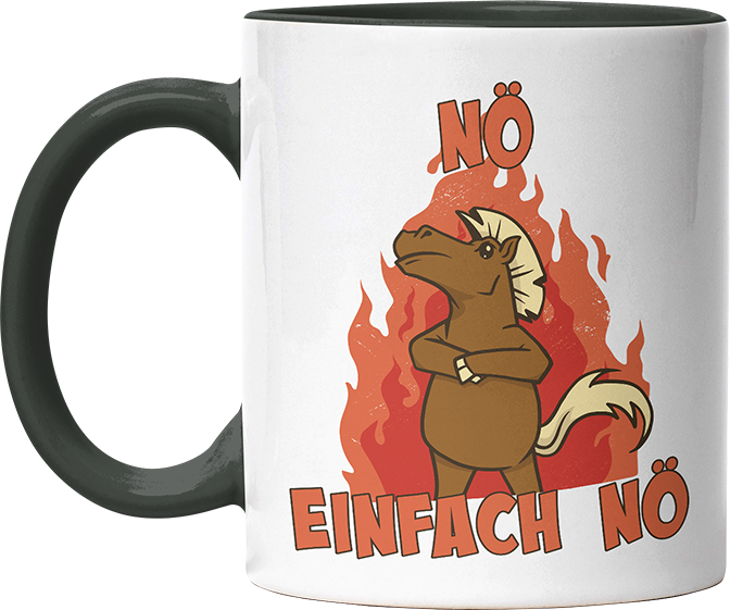 Nö Einfach Nö Pferd Witzige Black Tasse kaufen Geschenk