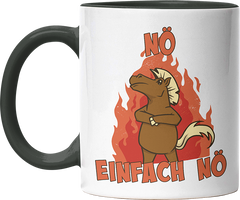 Nö Einfach Nö Pferd Witzige Black Tasse kaufen Geschenk