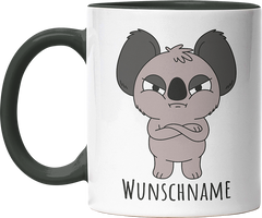 Genervter Koala Personalisierbar Name Witzige Black Tasse kaufen Geschenk