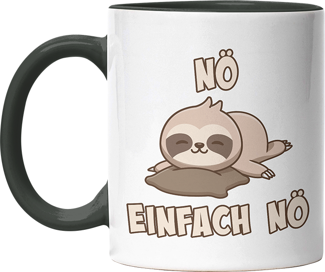Nö Einfach Nö Faultier 2 Witzige Black Tasse kaufen Geschenk