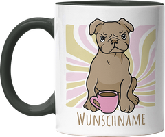 Bulldogge Personalisierbar Name Witzige Black Tasse kaufen Geschenk