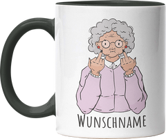 Alte Dame Kaffee Personalisierbar Name Witzige Black Tasse kaufen Geschenk