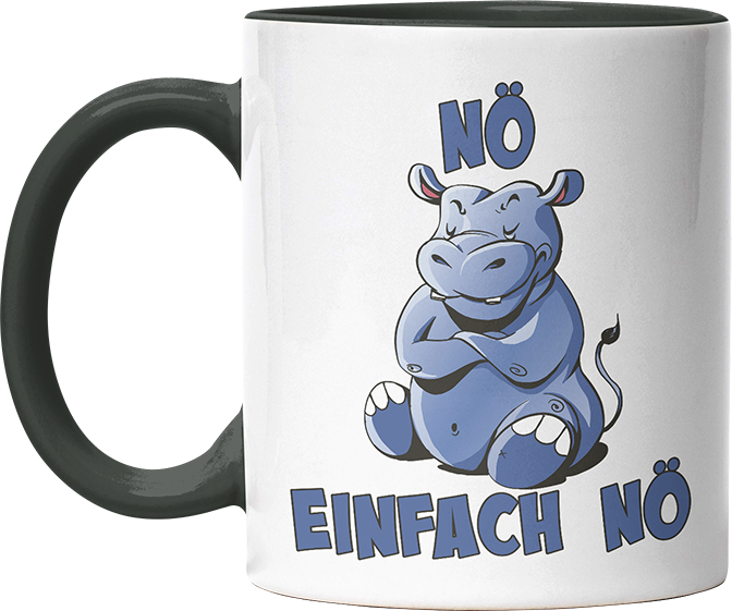 Nö Einfach Nö Hippo Witzige Black Tasse kaufen Geschenk