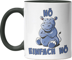 Nö Einfach Nö Hippo Witzige Black Tasse kaufen Geschenk