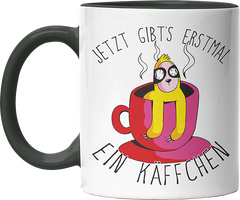 Jetzt gibts erstmal ein Käffchen Faultier 2 Witzige Black Tasse kaufen Geschenk
