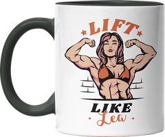 Lift Like Bodybuilderin Personalisierbar Name Witzige Black Tasse kaufen Geschenk