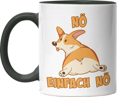 Nö Einfach Nö Corgi zeigt Hintern Witzige Black Tasse kaufen Geschenk