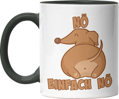 Nö Einfach Nö Dackel Witzige Black Tasse kaufen Geschenk