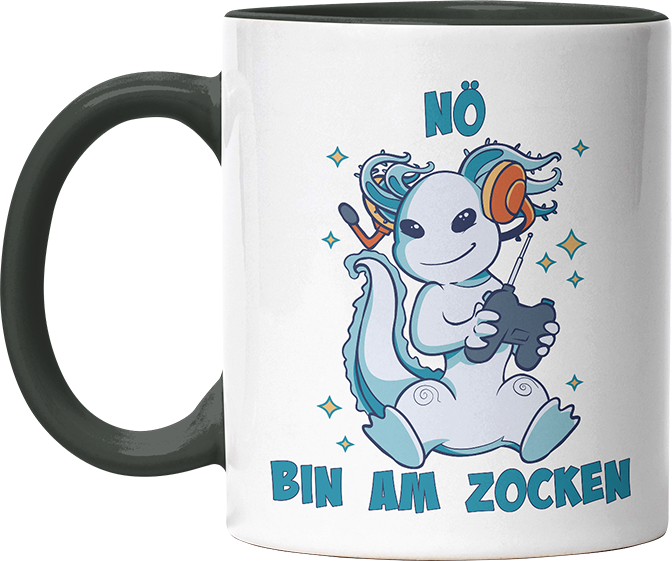 Axolotl Nö bin am zocken Witzige Black Tasse kaufen Geschenk