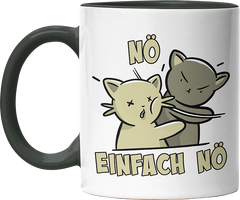Nö Einfach Nö Katzen Ohrfeige Witzige Black Tasse kaufen Geschenk