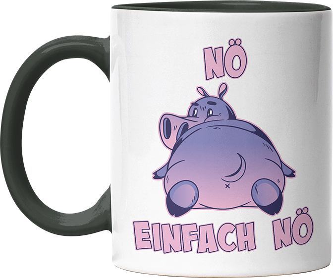 Nö Einfach Nö Flusspferd Witzige Black Tasse kaufen Geschenk