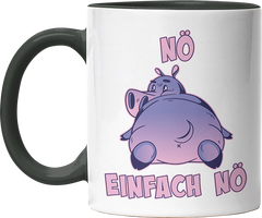 Nö Einfach Nö Flusspferd Witzige Black Tasse kaufen Geschenk
