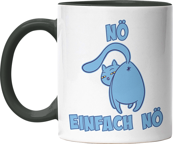 Nö Einfach Nö Katze zeigt Hintern 2 Witzige Black Tasse kaufen Geschenk