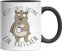 Jetzt gibts erstmal ein Käffchen Bär 2 Witzige Black Tasse kaufen Geschenk