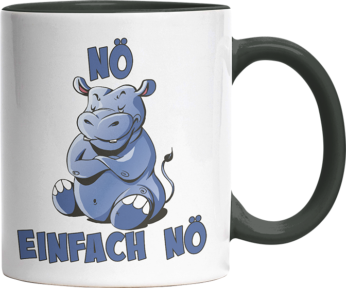 Nö Einfach Nö Hippo Witzige Black Tasse kaufen Geschenk