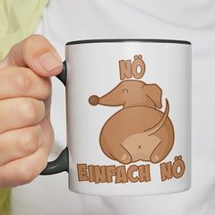 Nö Einfach Nö Dackel Witzige schwarze Tasse kaufen Geschenk