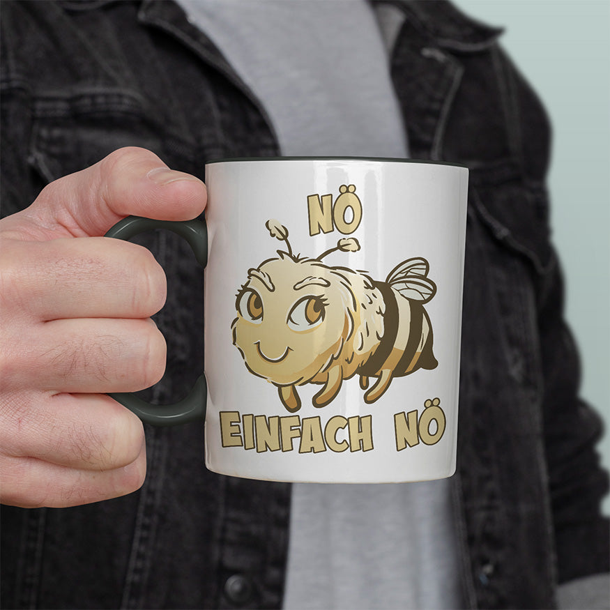 Nö Einfach Nö Biene 2 Witzige schwarze Tasse kaufen Geschenk