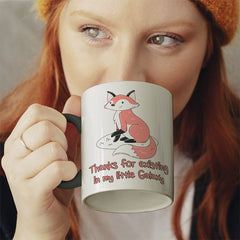 Thanks for existing in my little Galaxy Fuchs 2 Witzige schwarze Tasse kaufen Geschenk