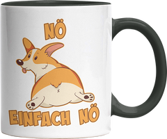 Nö Einfach Nö Corgi zeigt Hintern Witzige Black Tasse kaufen Geschenk
