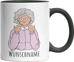 Alte Dame Kaffee Personalisierbar Name Witzige Black Tasse kaufen Geschenk