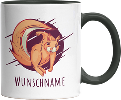 Eichhörnchen Personalisierbar Name 2 Witzige Black Tasse kaufen Geschenk