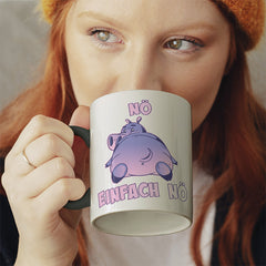 Nö Einfach Nö Flusspferd Witzige schwarze Tasse kaufen Geschenk