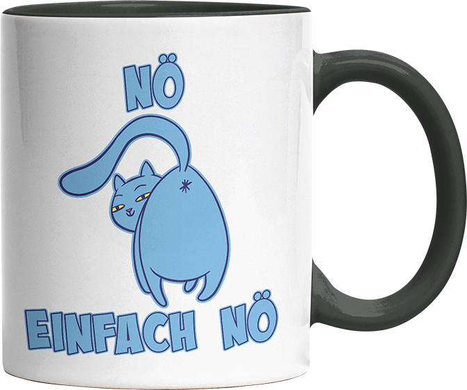 Nö Einfach Nö Katze zeigt Hintern 2 Witzige Black Tasse kaufen Geschenk