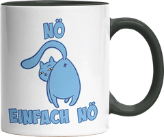 Nö Einfach Nö Katze zeigt Hintern 2 Witzige Black Tasse kaufen Geschenk