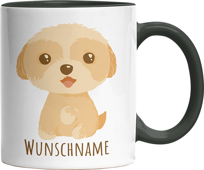Maltipoo Personalisierbar Name Witzige Black Tasse kaufen Geschenk