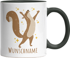 Eichhörnchen Personalisierbar Name 1 Witzige Black Tasse kaufen Geschenk