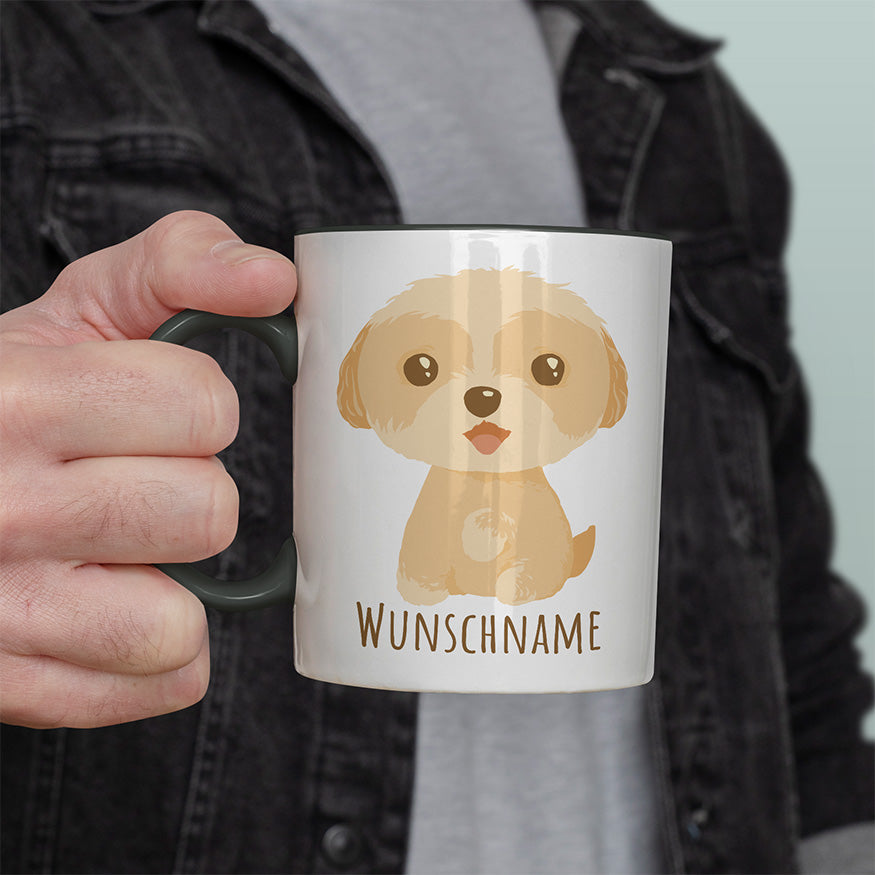 Maltipoo Personalisierbar Name Witzige schwarze Tasse kaufen Geschenk
