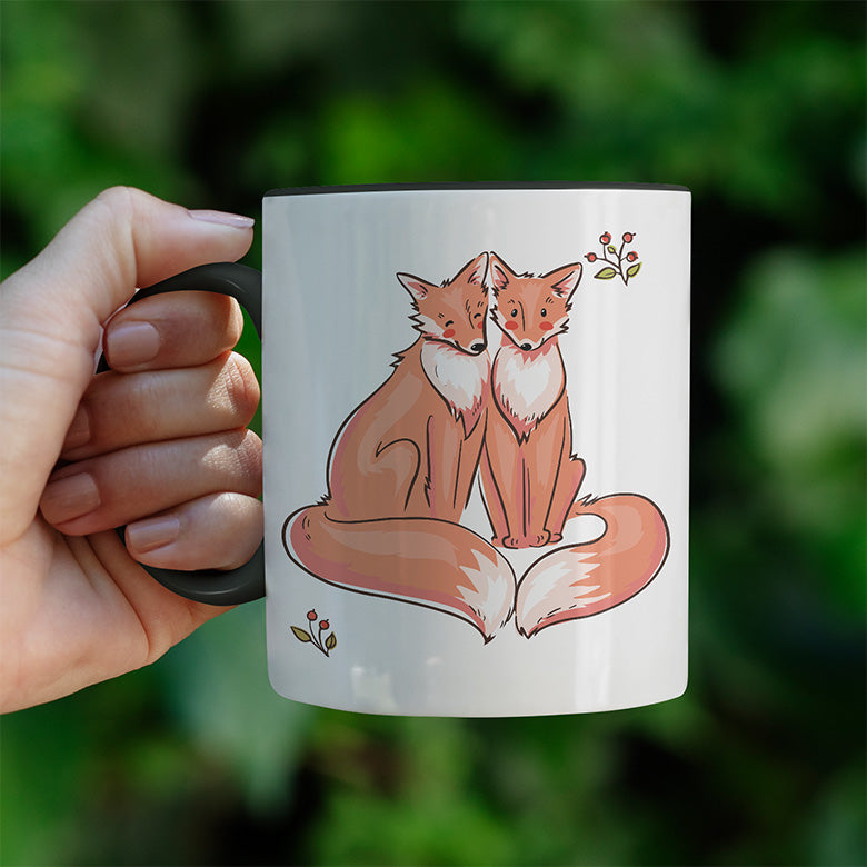 Thanks for existing in my little Galaxy Füchse 2 Witzige schwarze Tasse kaufen Geschenk
