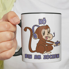 Affe Nö bin am zocken Witzige schwarze Tasse kaufen Geschenk