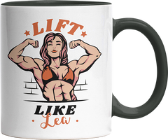 Lift Like Bodybuilderin Personalisierbar Name Witzige Black Tasse kaufen Geschenk