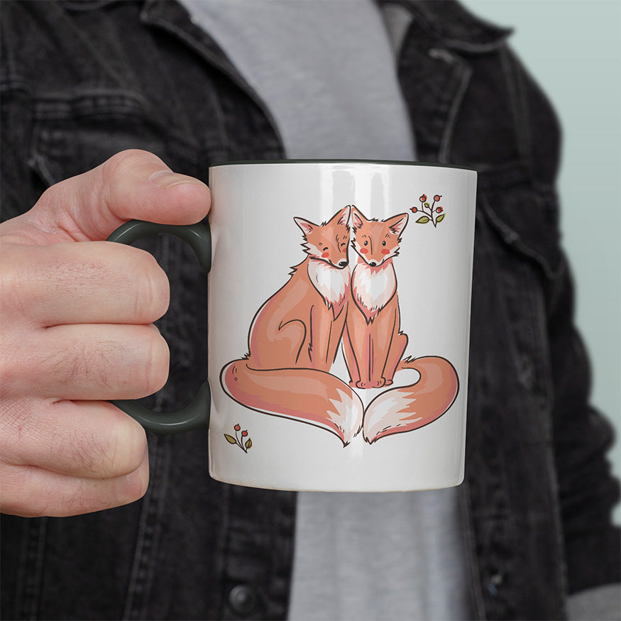 Thanks for existing in my little Galaxy Füchse 2 Witzige schwarze Tasse kaufen Geschenk