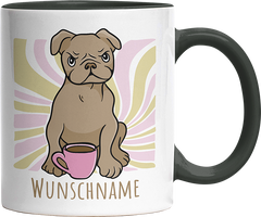 Bulldogge Personalisierbar Name Witzige Black Tasse kaufen Geschenk