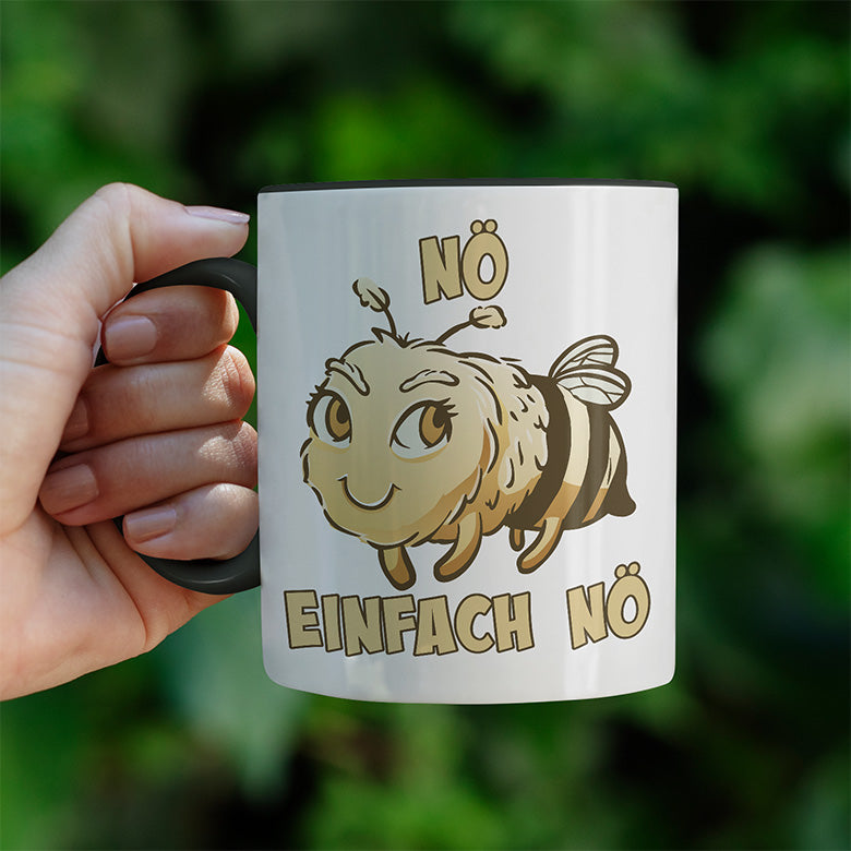 Nö Einfach Nö Biene 2 Witzige schwarze Tasse kaufen Geschenk