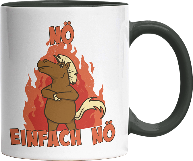 Nö Einfach Nö Pferd Witzige Black Tasse kaufen Geschenk