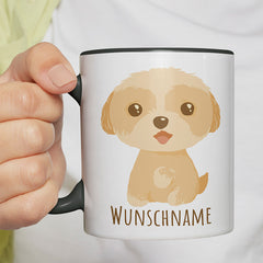 Maltipoo Personalisierbar Name Witzige schwarze Tasse kaufen Geschenk
