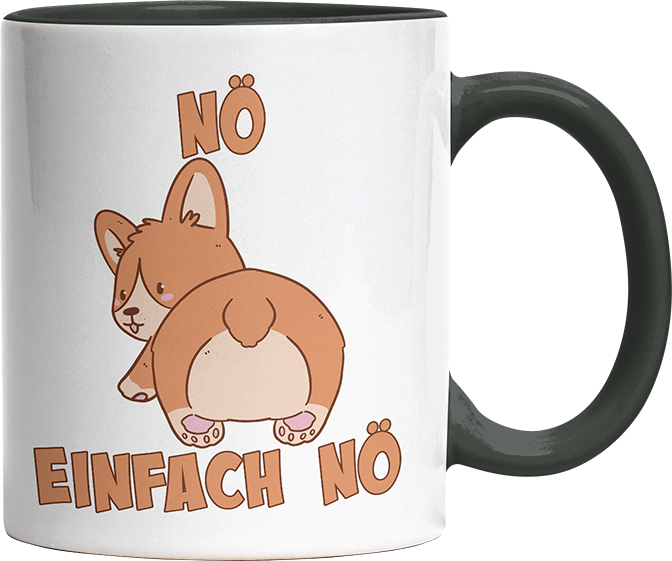 Nö Einfach Nö Corgi Witzige Black Tasse kaufen Geschenk