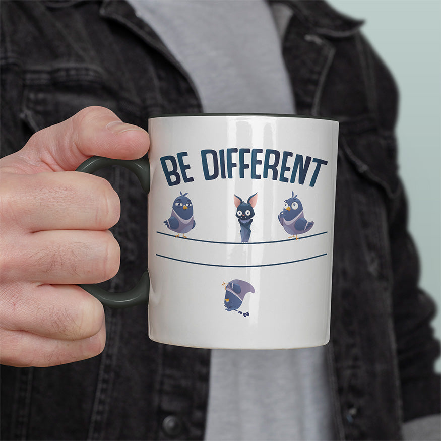 Be different Bat Witzige schwarze Tasse kaufen Geschenk