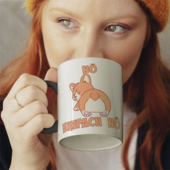 Nö Einfach Nö Corgi Witzige schwarze Tasse kaufen Geschenk
