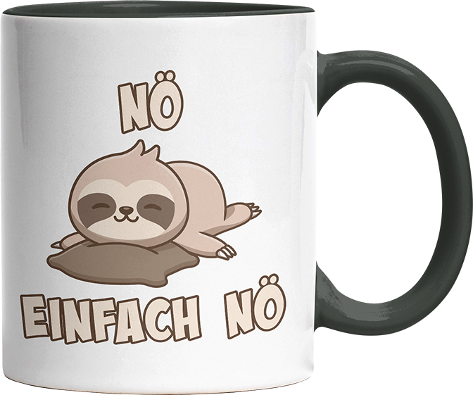 Nö Einfach Nö Faultier 2 Witzige Black Tasse kaufen Geschenk